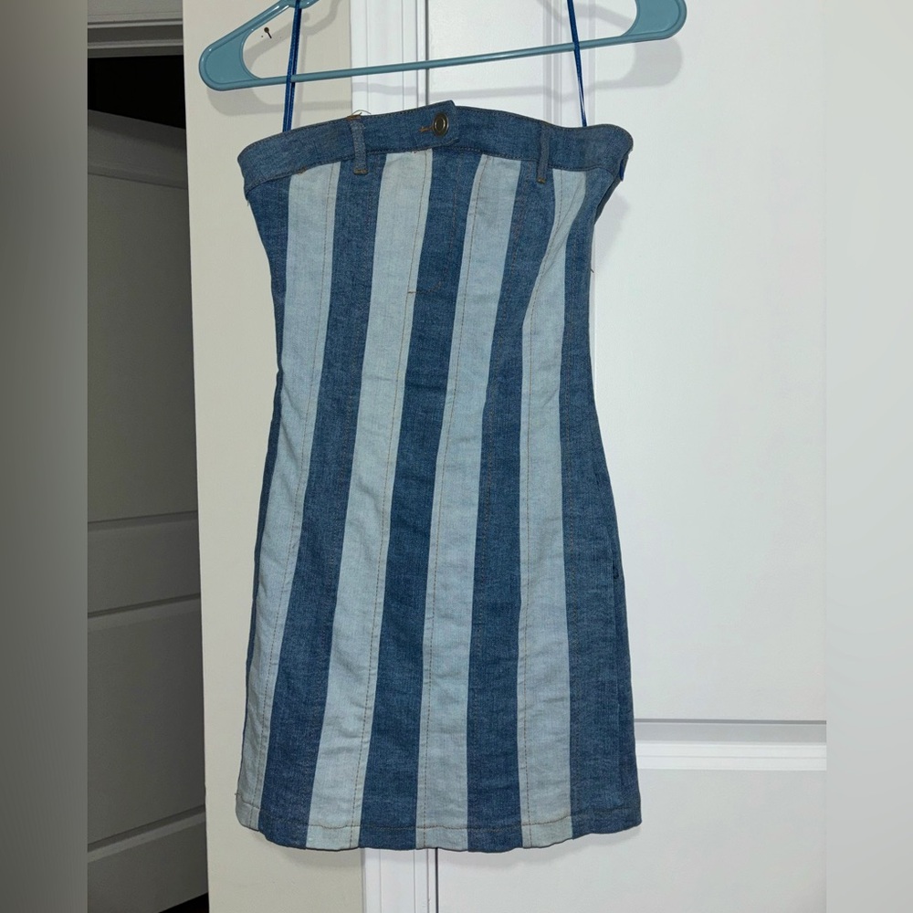 Strapless Denim Dress